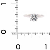 18K White Gold 4 Prong Solitaire Engagement Ring Setting