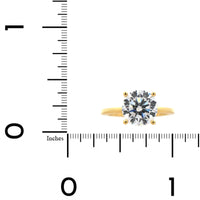 18K Yellow Gold 4 Prong Diamond Solitaire Engagement Ring Setting