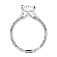18K White Gold 4 Prong Diamond Solitaire Engagement Ring Setting