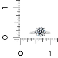 18K White Gold 4 Prong Diamond Solitaire Engagement Ring Setting