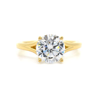 18K Yellow Gold 4 Prong Diamond Solitaire Engagement Ring Setting