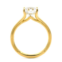 18K Yellow Gold 4 Prong Diamond Solitaire Engagement Ring Setting