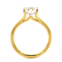18K Yellow Gold 4 Prong Diamond Solitaire Engagement Ring Setting