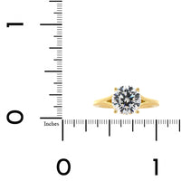 18K Yellow Gold 4 Prong Diamond Solitaire Engagement Ring Setting