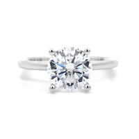 18K White Gold 4 Prong Diamond Solitaire Engagement Ring Setting