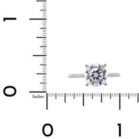 18K White Gold 4 Prong Diamond Solitaire Engagement Ring Setting