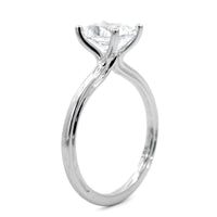 18K White Gold 4 Prong Diamond Solitaire Engagement Ring Setting