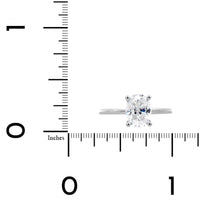 18K White Gold 4 Prong Diamond Solitaire Engagement Ring Setting
