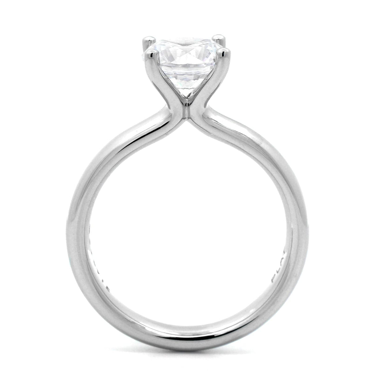 18K White Gold 4 Prong Diamond Solitaire Engagement Ring Setting