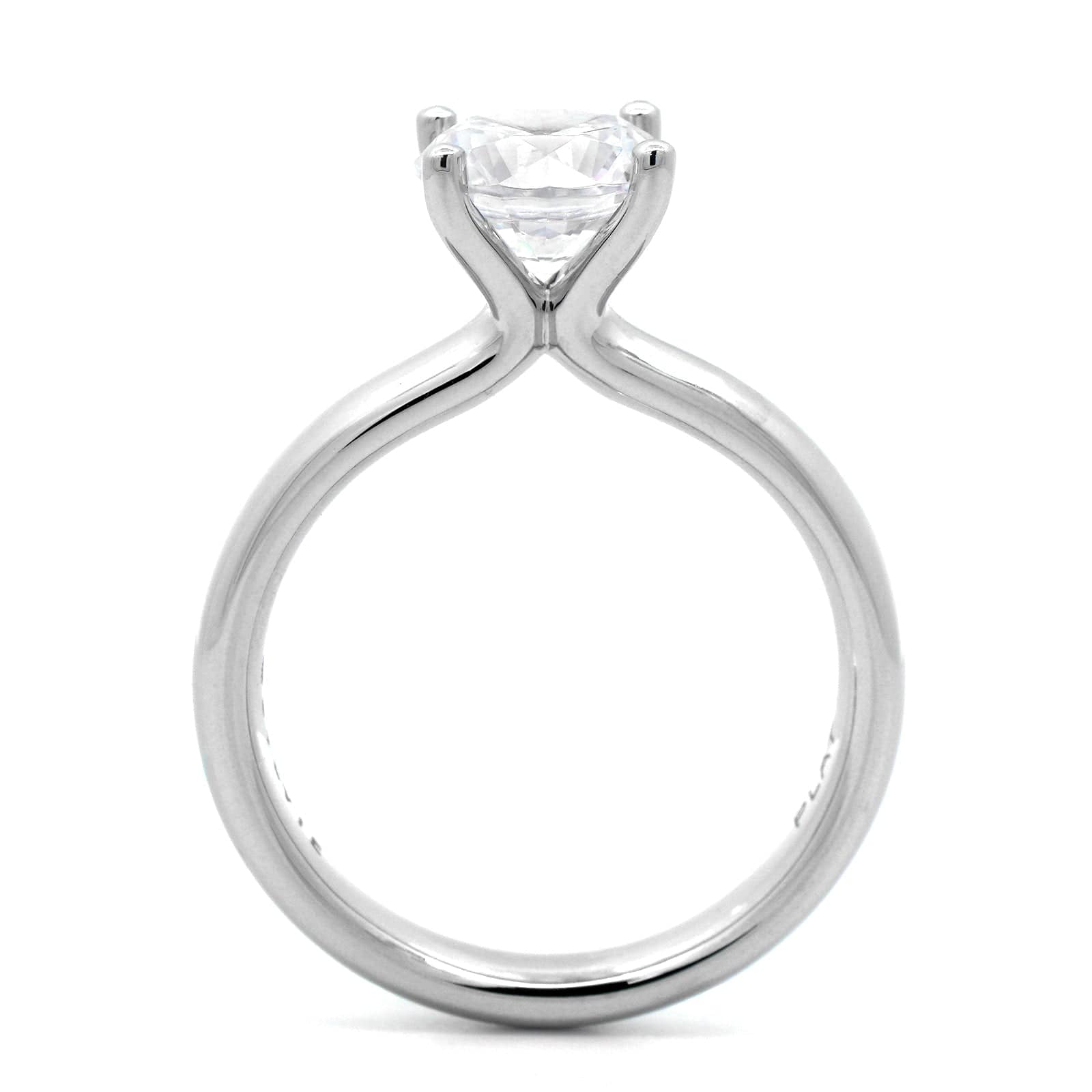 18K White Gold 4 Prong Diamond Solitaire Engagement Ring Setting