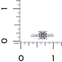 18K White Gold 4 Prong Diamond Solitaire Engagement Ring Setting
