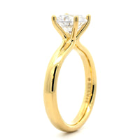 18K Yellow Gold 4 Prong Diamond Solitaire Engagement Ring Setting