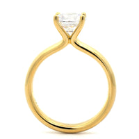 18K Yellow Gold 4 Prong Diamond Solitaire Engagement Ring Setting