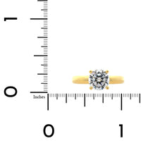 18K Yellow Gold 4 Prong Diamond Solitaire Engagement Ring Setting