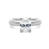 Platinum 4 Prong Oval Diamond Solitaire Engagement Ring Setting