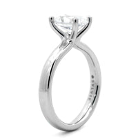 Platinum 4 Prong Oval Diamond Solitaire Engagement Ring Setting