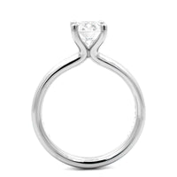 Platinum 4 Prong Oval Diamond Solitaire Engagement Ring Setting