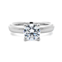 Platinum 4 Prong Diamond Solitaire Engagement Ring Setting