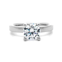 Platinum 4 Prong Diamond Solitaire Engagement Ring Setting