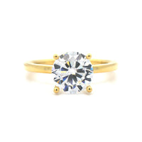 18K Yellow Gold 4 Prong Diamond Solitaire Engagement Ring Setting