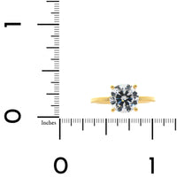 18K Yellow Gold 4 Prong Diamond Solitaire Engagement Ring Setting