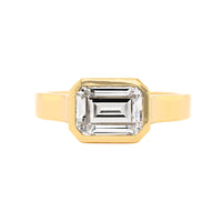 18K Yellow Gold Bezel Set Engagement Ring Setting