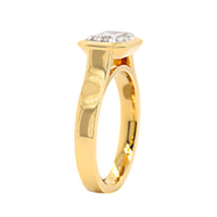 18K Yellow Gold Bezel Set Engagement Ring Setting