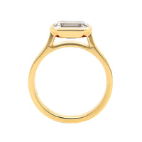 18K Yellow Gold Bezel Set Engagement Ring Setting