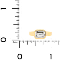 18K Yellow Gold Bezel Set Engagement Ring Setting