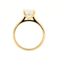 18K Yellow Gold Wide Shank Cathedral Engagement Ring Setting