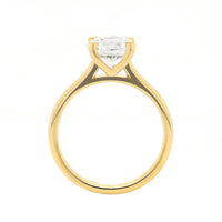 18K Yellow Gold Wide Shank Cathedral Engagement Ring Setting