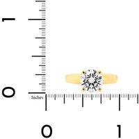 18K Yellow Gold Wide Shank Cathedral Engagement Ring Setting