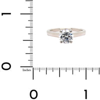 Platinum 4 Prong Cathedral Engagement Ring Setting