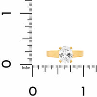 18K Yellow Gold Flat Shank Cathedral Engagement Ring Setting