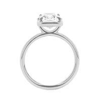 Platinum 4 Prong Bezel Set Engagement Ring Setting