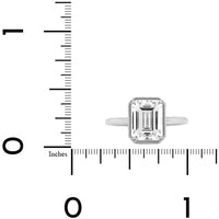 Platinum 4 Prong Bezel Set Engagement Ring Setting