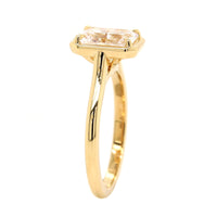 18K Yellow Gold 4 Prong Bezel Set Engagement Ring Setting