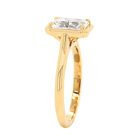 18K Yellow Gold 4 Prong Bezel Set Engagement Ring Setting