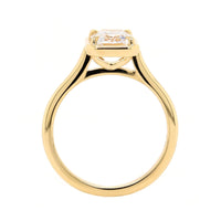 18K Yellow Gold 4 Prong Bezel Set Engagement Ring Setting