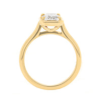 18K Yellow Gold 4 Prong Bezel Set Engagement Ring Setting