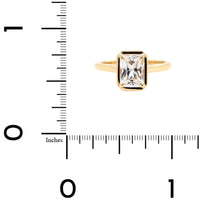18K Yellow Gold 4 Prong Bezel Set Engagement Ring Setting