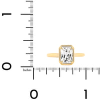 18K Yellow Gold 4 Prong Bezel Set Engagement Ring Setting