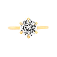 18K Yellow Gold 6 Prong Solitaire Engagement Ring Setting
