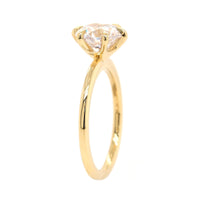 18K Yellow Gold 6 Prong Solitaire Engagement Ring Setting
