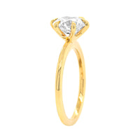18K Yellow Gold 6 Prong Solitaire Engagement Ring Setting