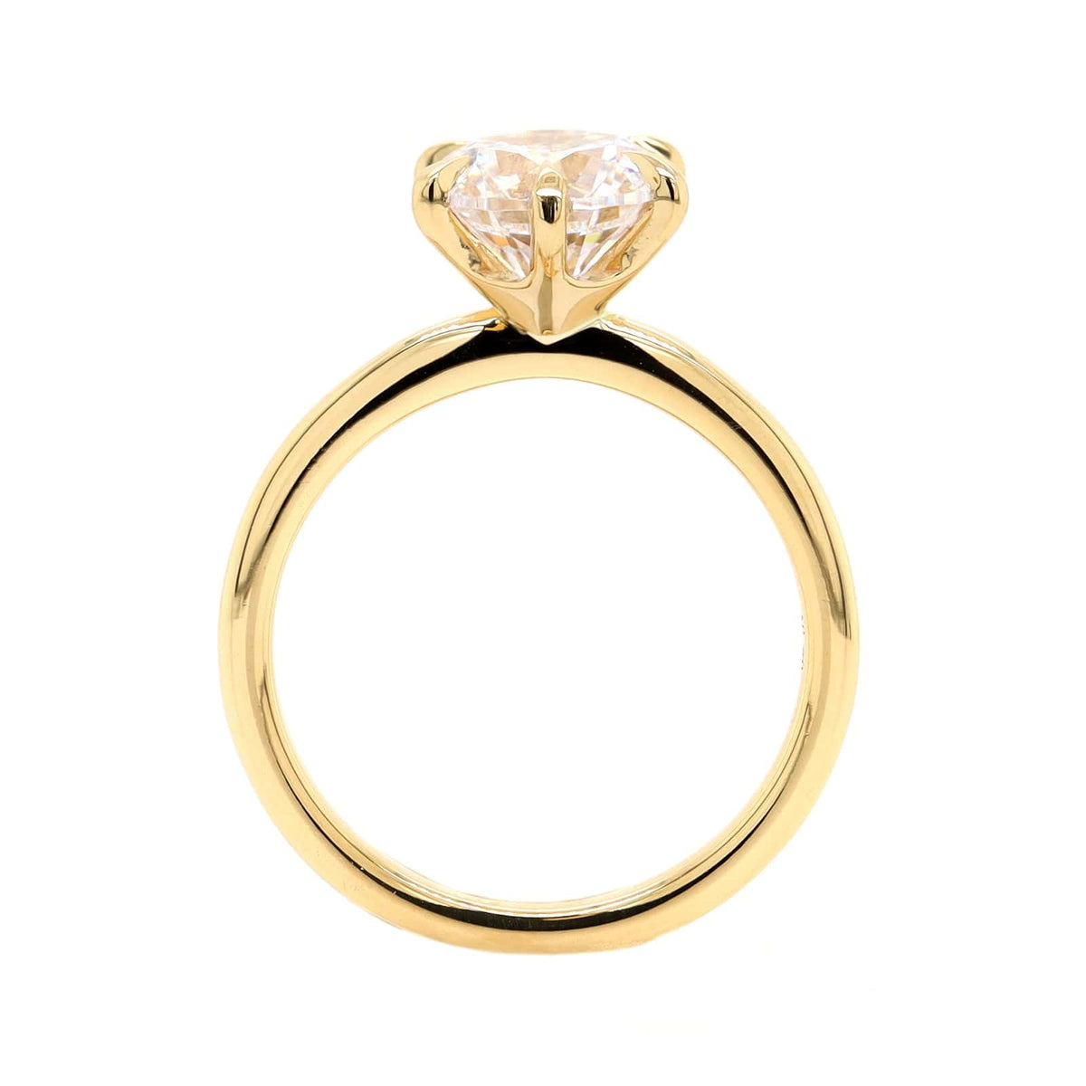 18K Yellow Gold 6 Prong Solitaire Engagement Ring Setting