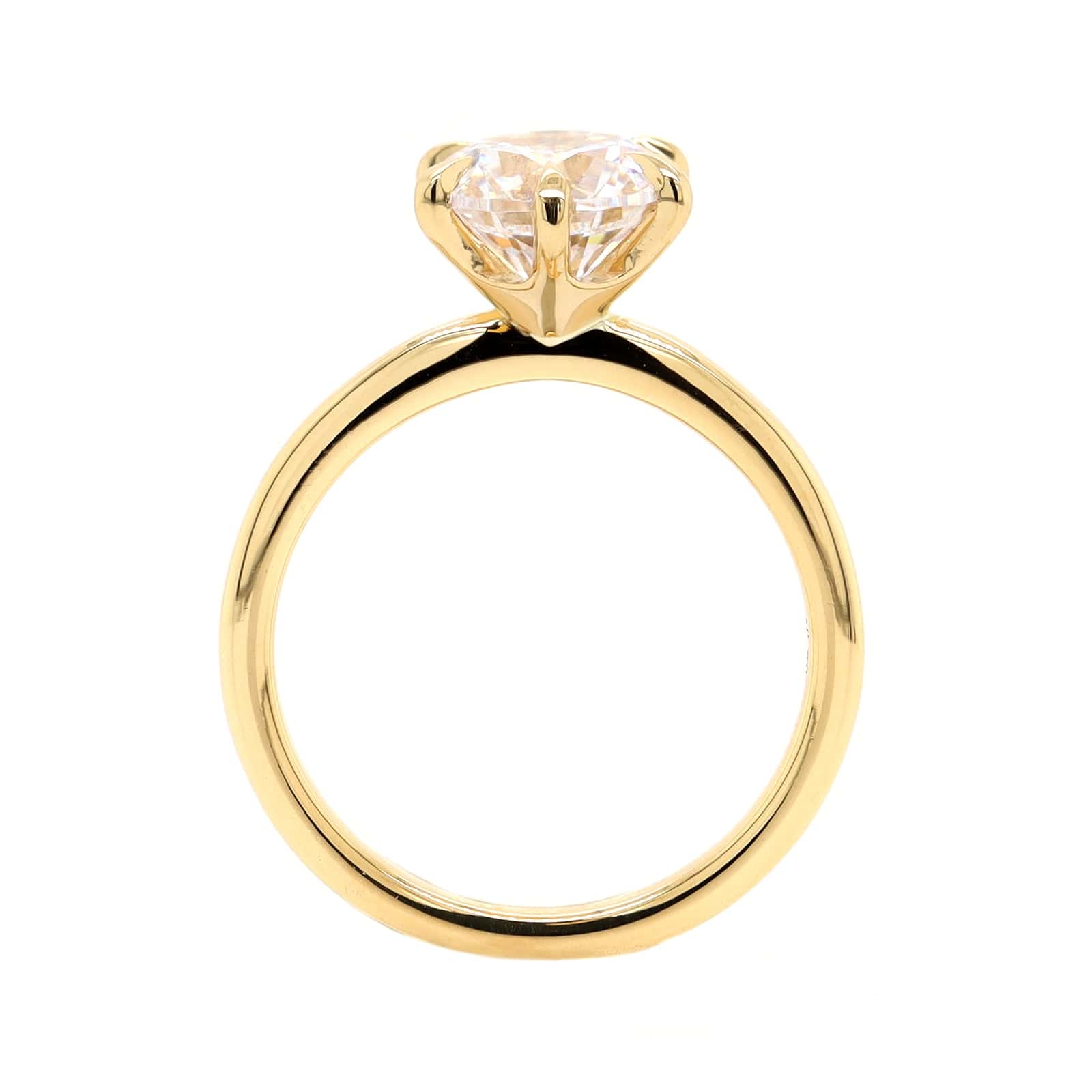 18K Yellow Gold 6 Prong Solitaire Engagement Ring Setting