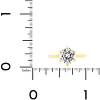 18K Yellow Gold 6 Prong Solitaire Engagement Ring Setting