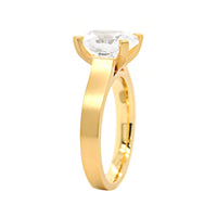 18K Yellow Gold 4 Prong Cathedral Mounted Diamond Engagement Ring Setting