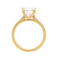 18K Yellow Gold 4 Prong Cathedral Mounted Diamond Engagement Ring Setting